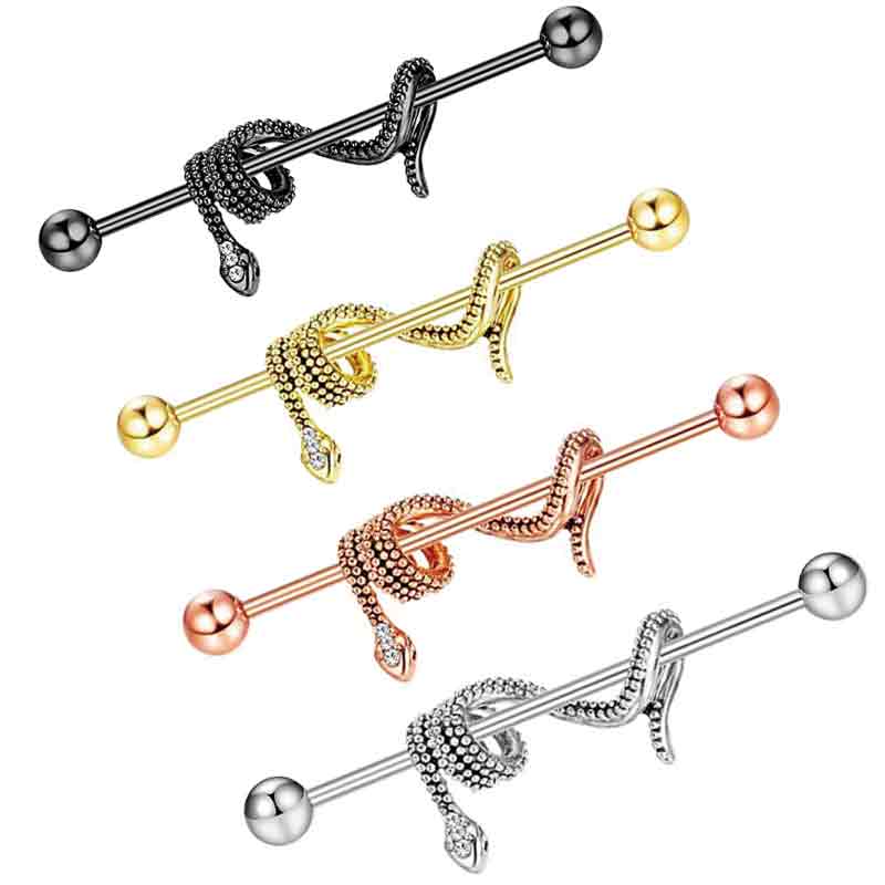Crystal Snake Industrial Earri - Industrial Barbell Long incelemesi ve fiyatı