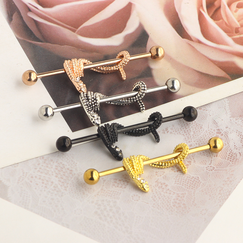 Crystal Snake Industrial Earri - Industrial Barbell Long incelemesi ve fiyatı