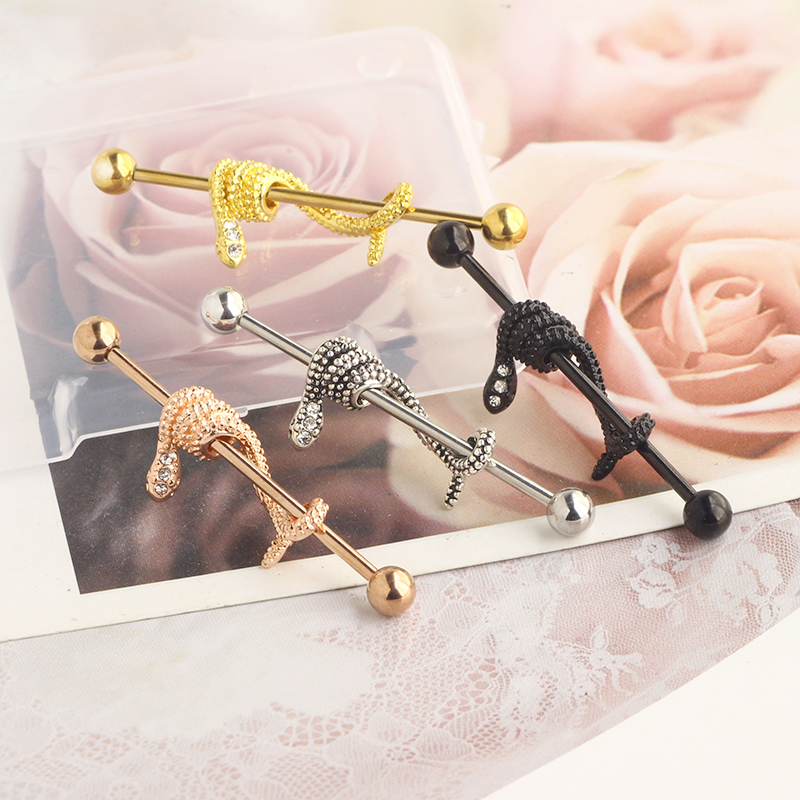 Crystal Snake Industrial Earri - Industrial Barbell Long incelemesi ve fiyatı