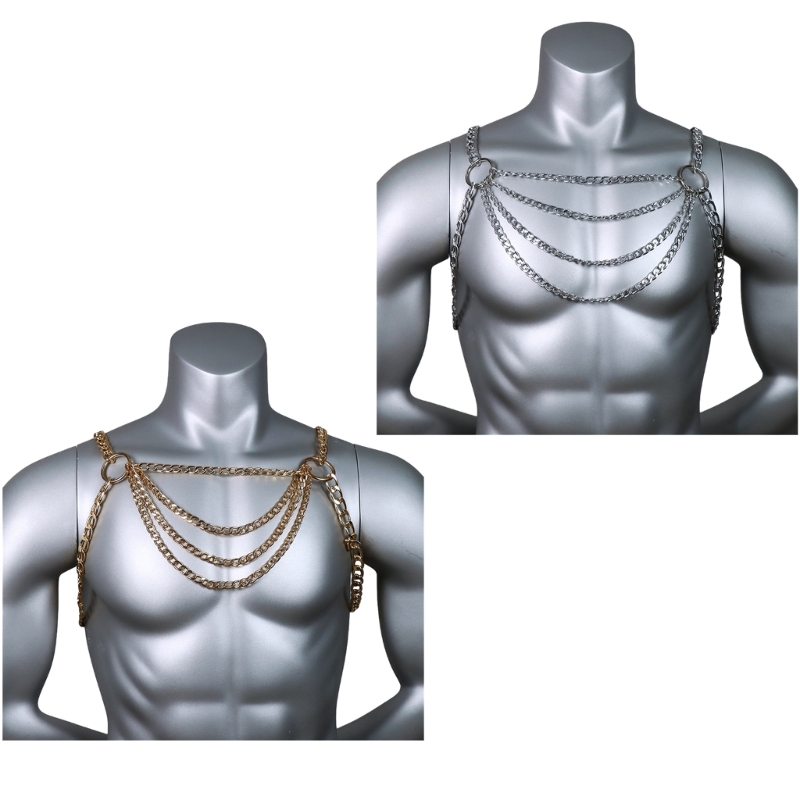 Men's Sexy Metal Body Chest Ch - Body Jewelry Harness incelemesi ve fiyatı