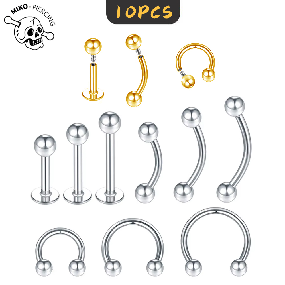 10 Pcs ASTM F136 Titanium Inte - Body Jewelry Barbell incelemesi ve fiyatı