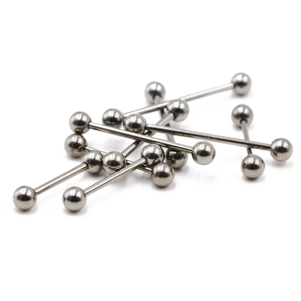 2 Pieces 14G/16G Surgical Stee - Industrial Barbell Long incelemesi ve fiyatı