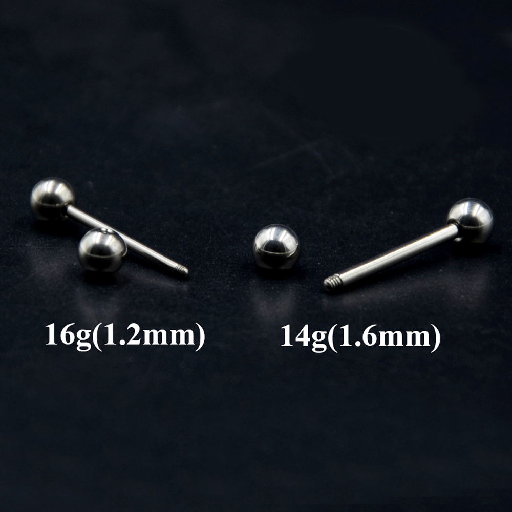 2 Pieces 14G/16G Surgical Stee - Industrial Barbell Long incelemesi ve fiyatı