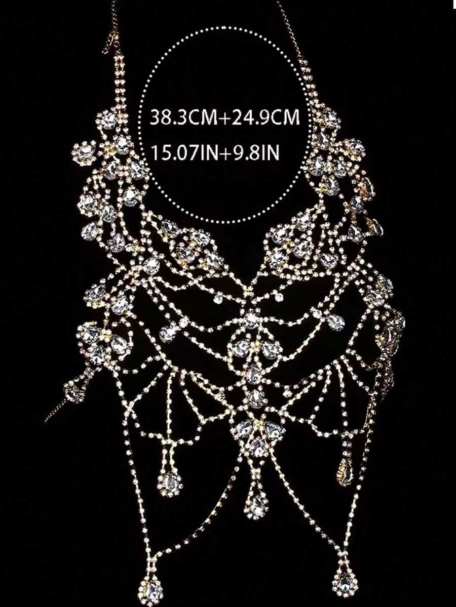 Rhinestone Body Chain Bra Neck - Body Jewelry Chains incelemesi ve fiyatı
