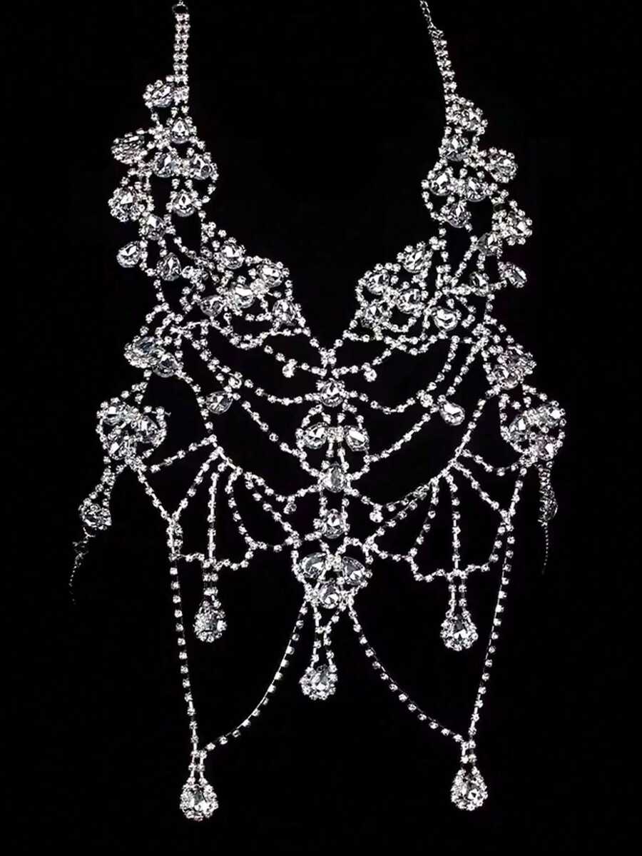 Rhinestone Body Chain Bra Neck - Body Jewelry Chains incelemesi ve fiyatı