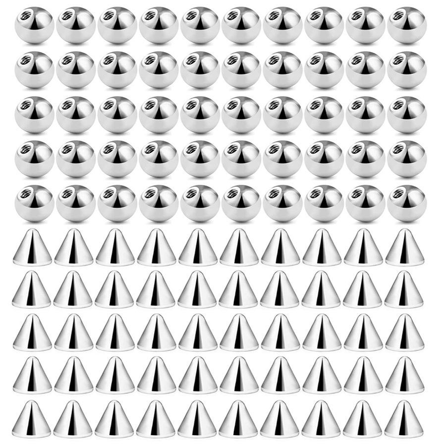 100pcs 16G 3mm 4mm Replacement - Body Jewelry Barbell incelemesi ve fiyatı