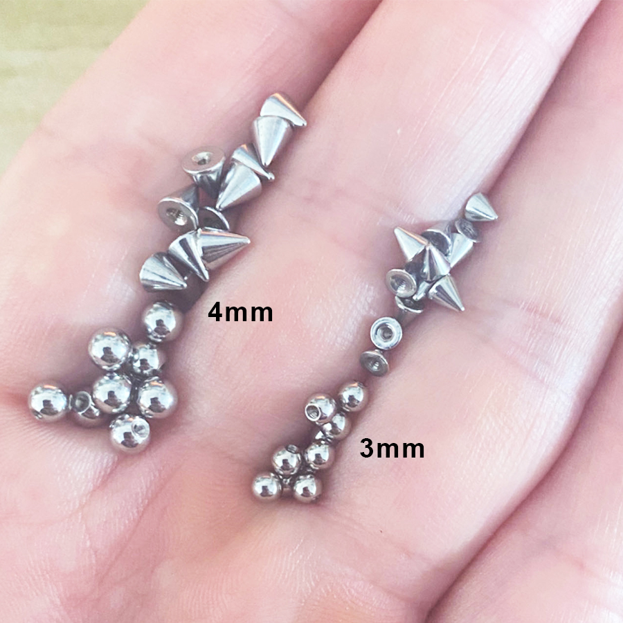 100pcs 16G 3mm 4mm Replacement - Body Jewelry Barbell incelemesi ve fiyatı