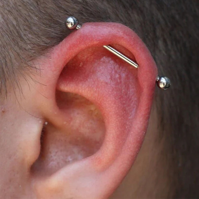 1/5Pcs Titanium Industrial Bar - Industrial Barbell Long incelemesi ve fiyatı