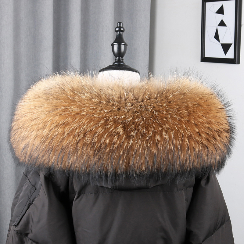 100% Real Fur Collar Coat Wint - Body Jewelry Luxury incelemesi ve fiyatı