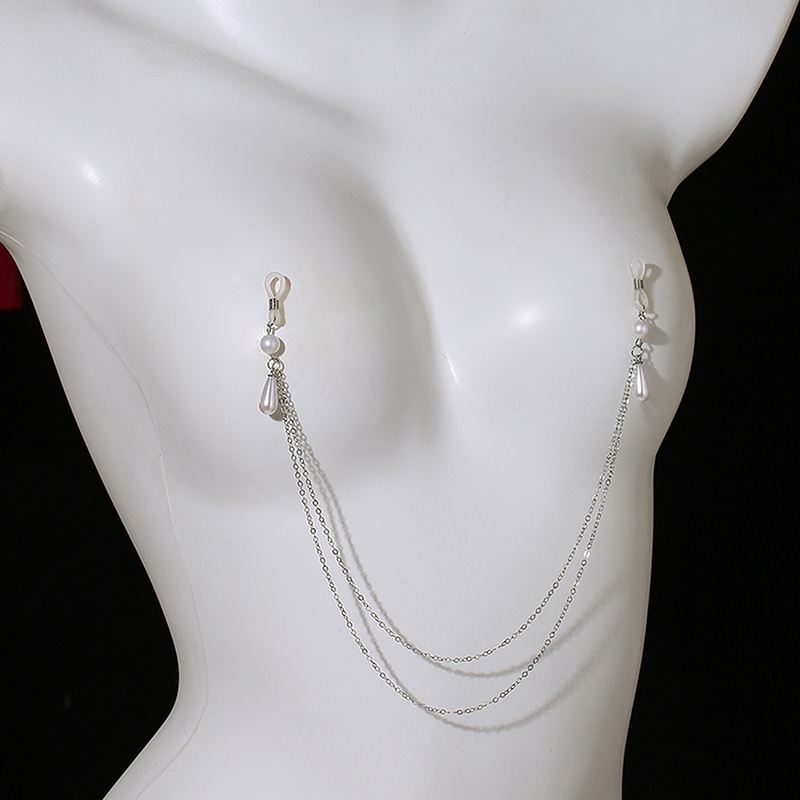 Sexy Metal Pearl Tassel Chest  - Body Jewelry Nipple Chain incelemesi ve fiyatı