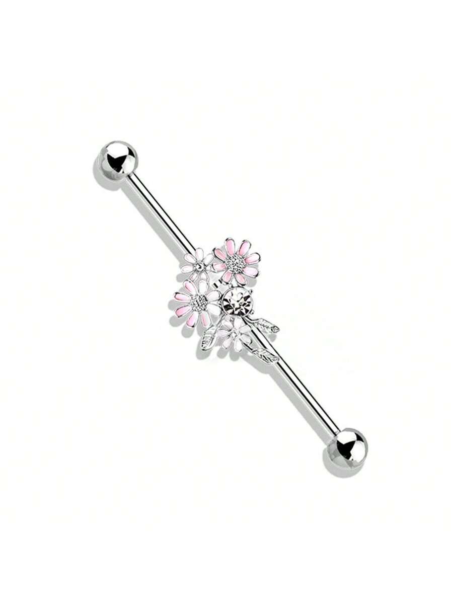 Floral Industrial Barbell Ear  - Body Jewelry Barbell incelemesi ve fiyatı