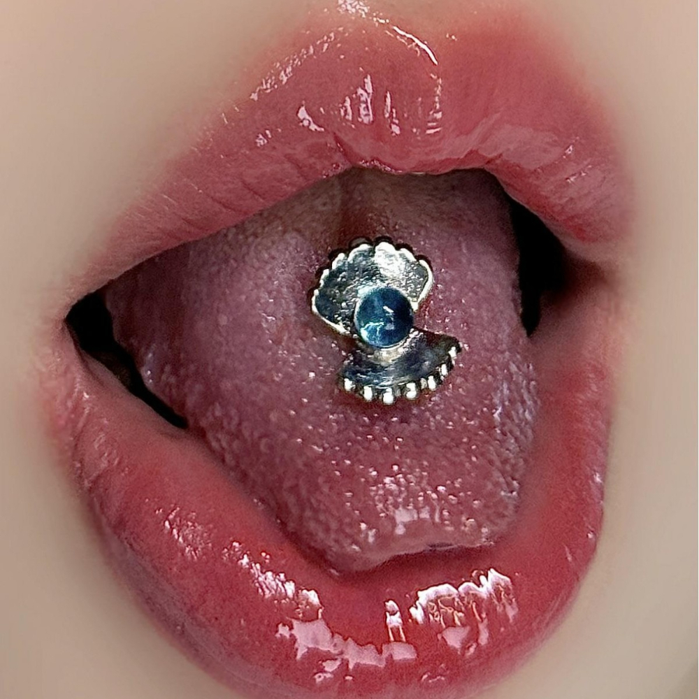 2026 Unique Shell Tongue Ring  - Body Jewelry Barbell incelemesi ve fiyatı