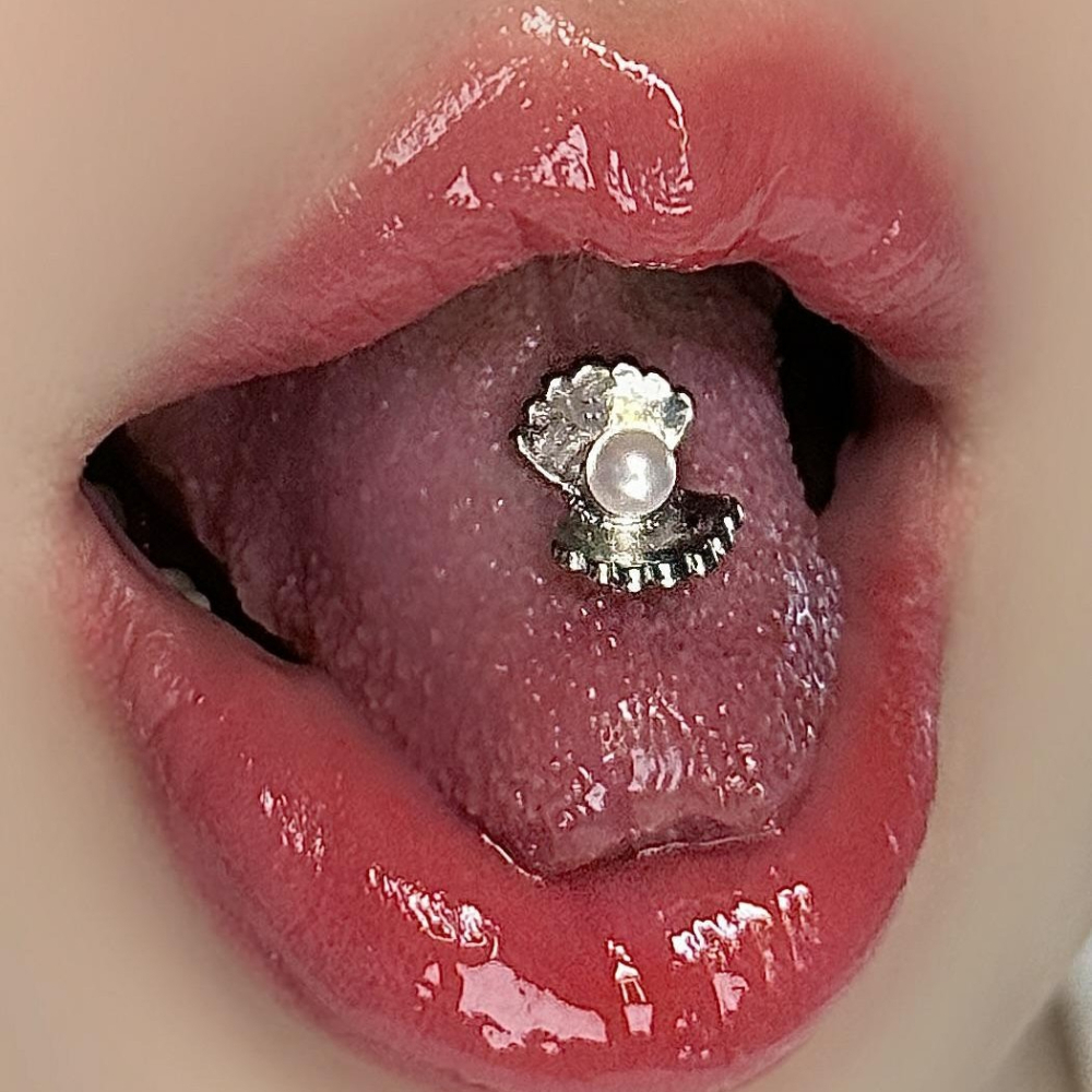 2026 Unique Shell Tongue Ring  - Body Jewelry Barbell incelemesi ve fiyatı