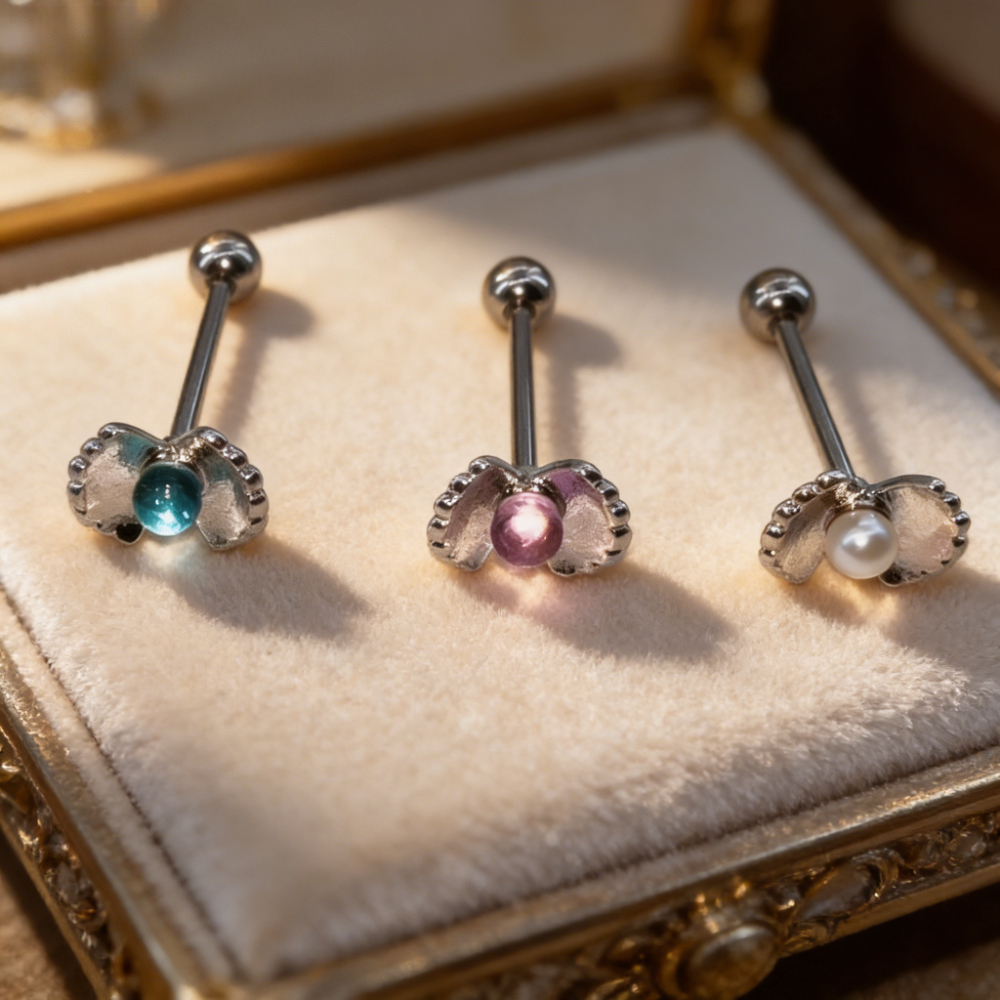2026 Unique Shell Tongue Ring  - Body Jewelry Barbell incelemesi ve fiyatı