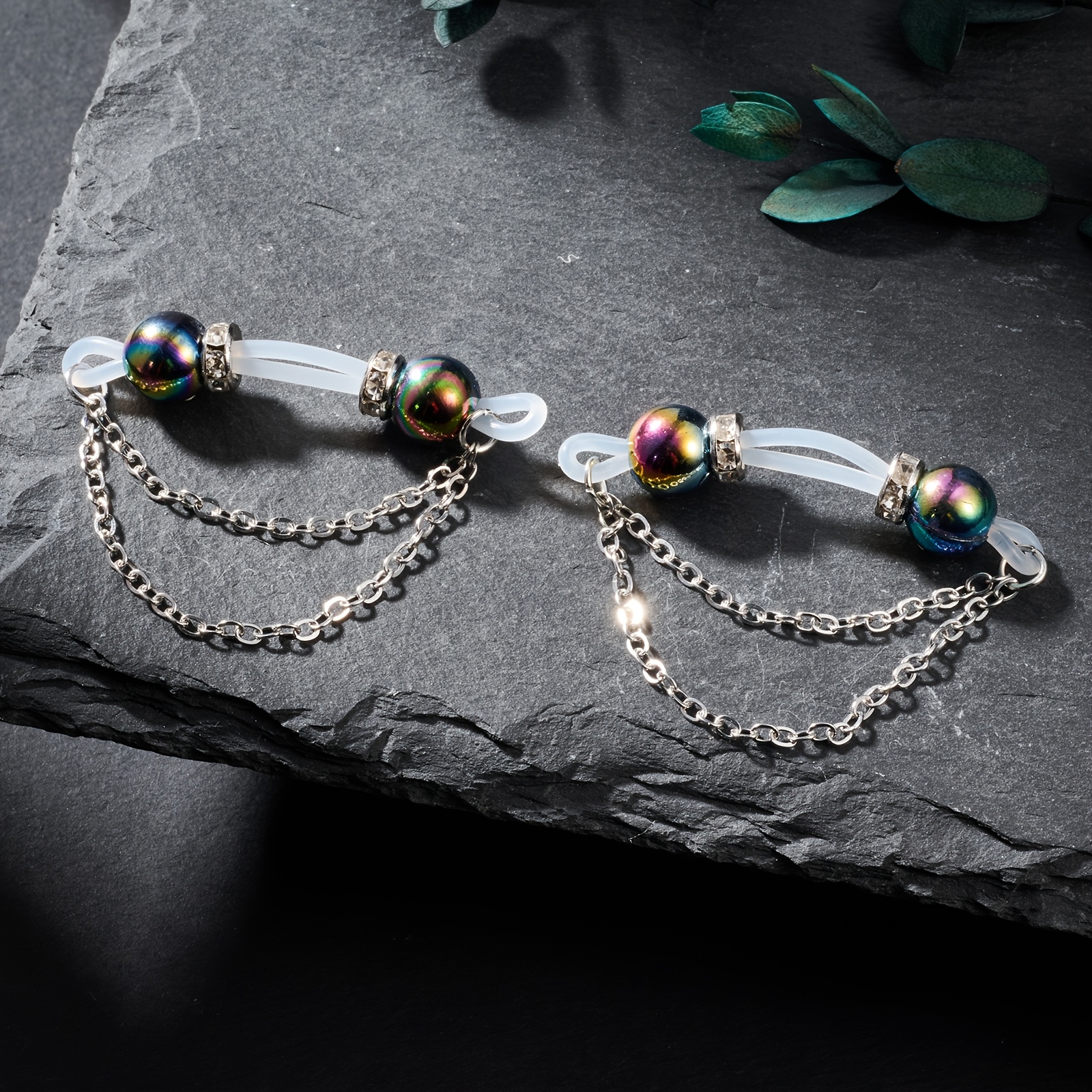 2 Exquisite Sparkling And Colo - Body Jewelry Nipple Chain incelemesi ve fiyatı