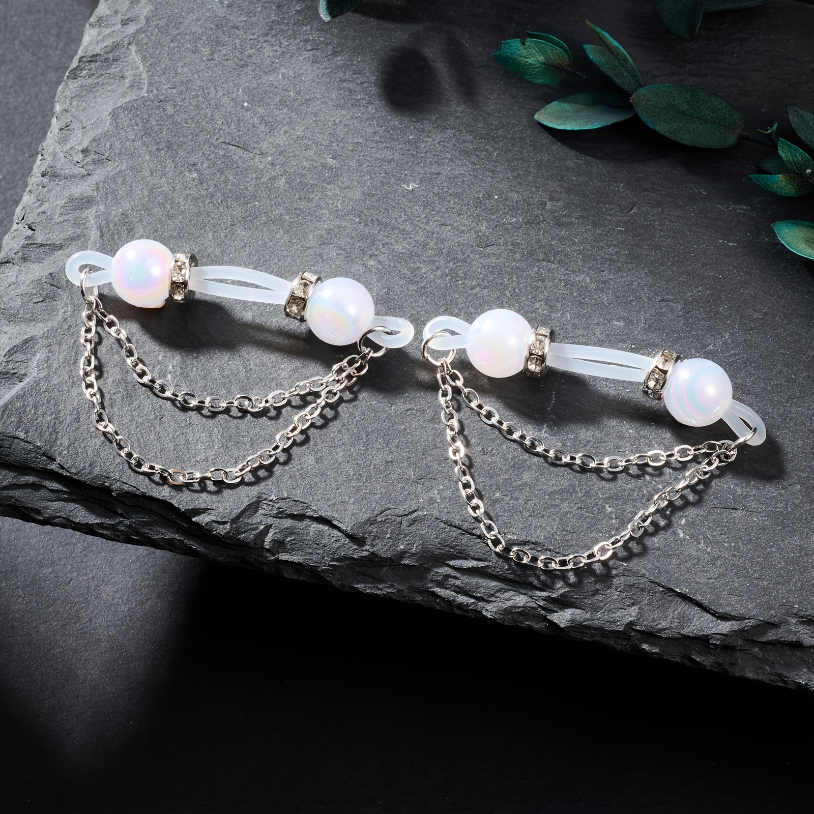 2 Exquisite Sparkling And Colo - Body Jewelry Nipple Chain incelemesi ve fiyatı