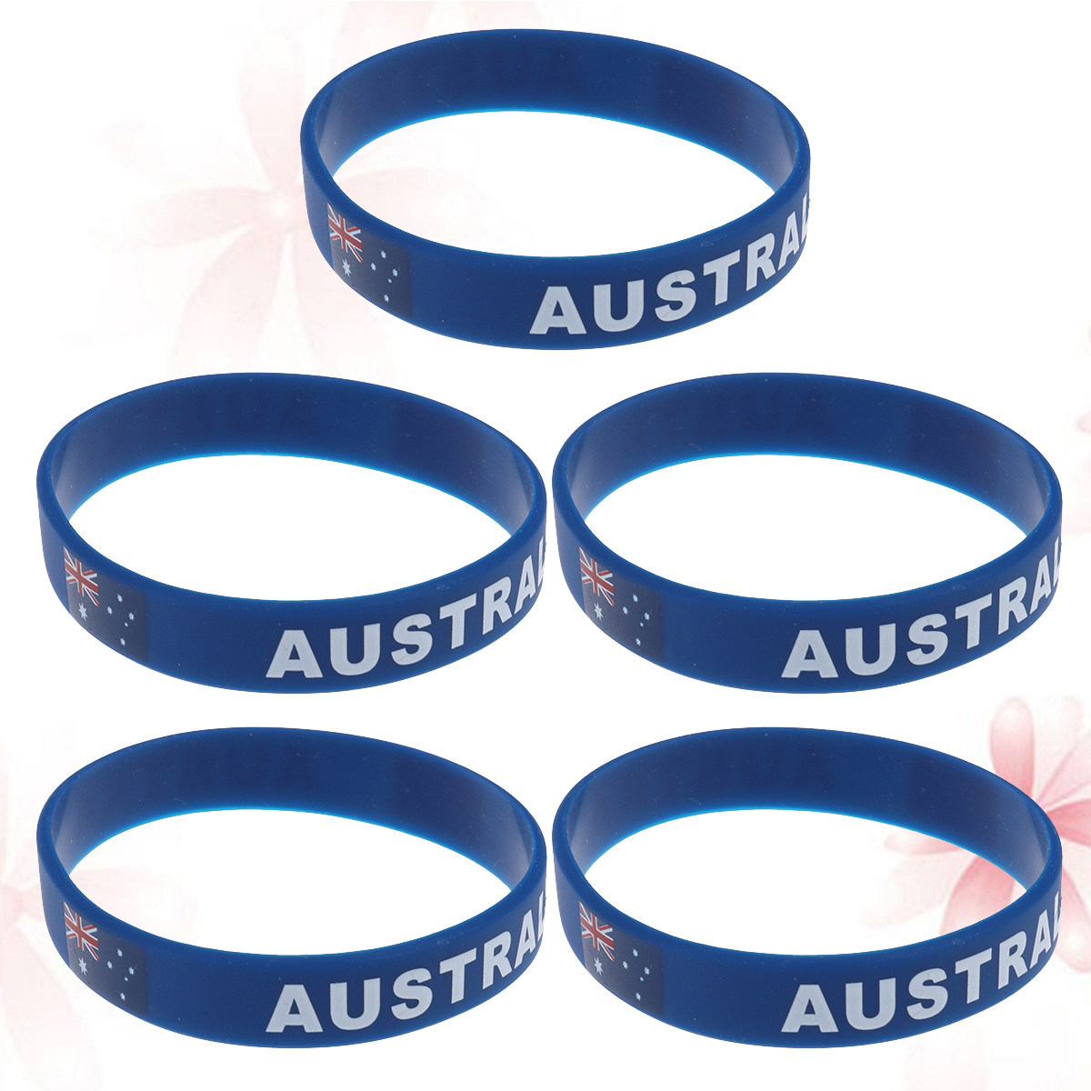 5Pcs Country Flag Silicone Wri - Body Jewelry Australia incelemesi ve fiyatı