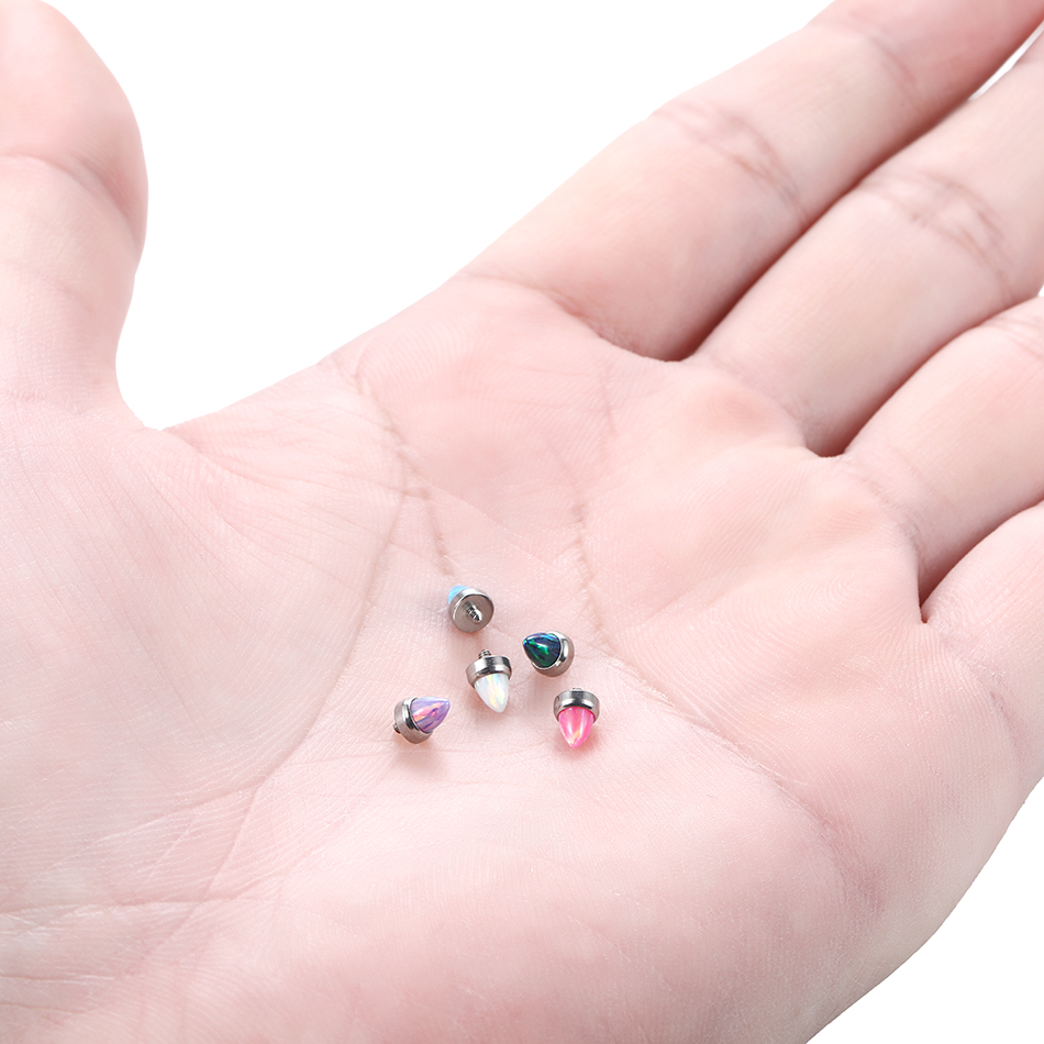 1PC Titanium Claw Set Opal Bul - Body Jewelry Industrial incelemesi ve fiyatı