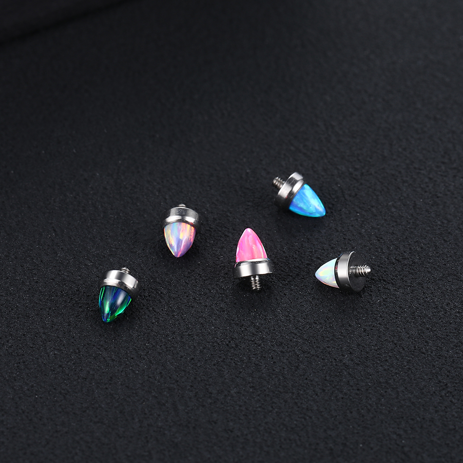 1PC Titanium Claw Set Opal Bul - Body Jewelry Industrial incelemesi ve fiyatı