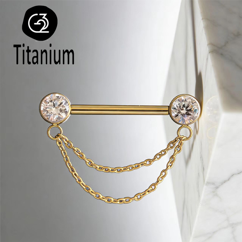 ASTM F136 Titanium Nipple Pier - Body Jewelry Nipple Chain incelemesi ve fiyatı
