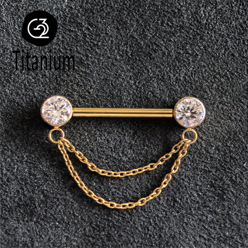 ASTM F136 Titanium Nipple Pier - Body Jewelry Nipple Chain incelemesi ve fiyatı