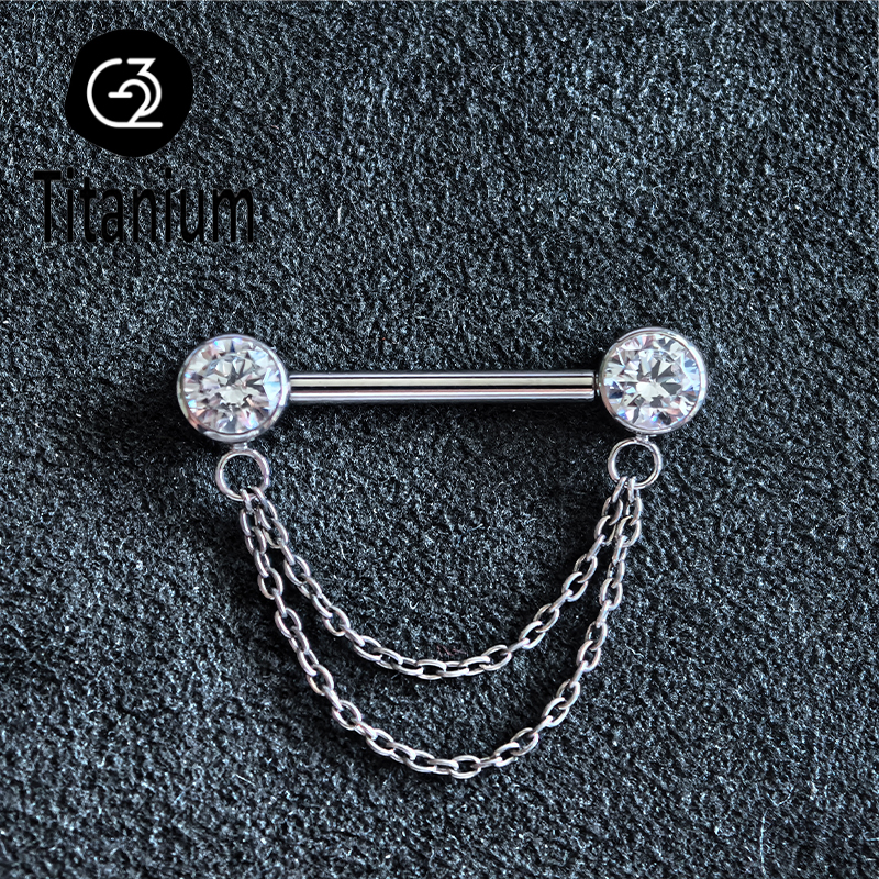 ASTM F136 Titanium Nipple Pier - Body Jewelry Nipple Chain incelemesi ve fiyatı