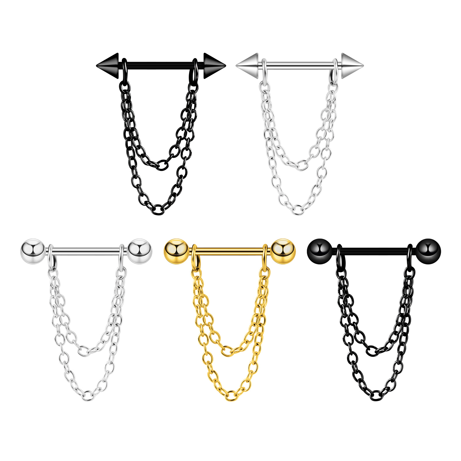 1 Pair Stainless Steel Nipple  - Body Jewelry Nipple Chain incelemesi ve fiyatı