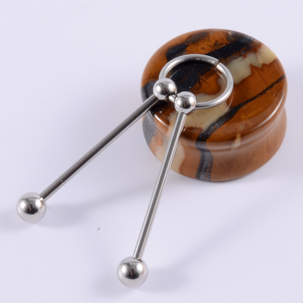 1Pcs Surgical Steel Snake Indu - Body Jewelry Industrial incelemesi ve fiyatı