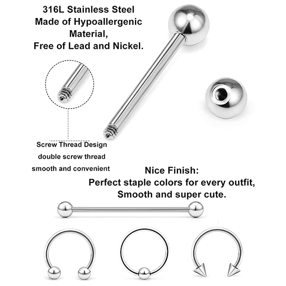 Piercing Kit Stainless Steel E - Body Jewelry Industrial incelemesi ve fiyatı