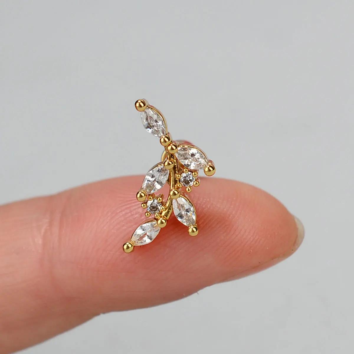 1PC Stainless Steel Crystal CZ - Body Jewelry Online incelemesi ve fiyatı