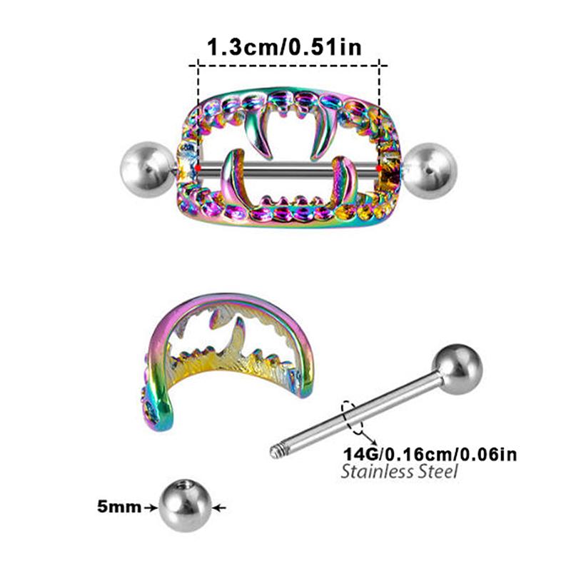 1pcs Stainless Steel Nipple Ri - Body Jewelry Barbell incelemesi ve fiyatı